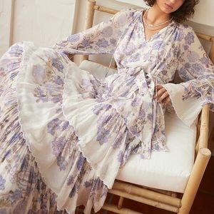 Hemant & Nandita Dija Long Tie Up Dress Size Small